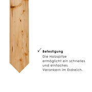 Grabkreuz aus Holz mit Namen (eckig) - kreuzkreativ
