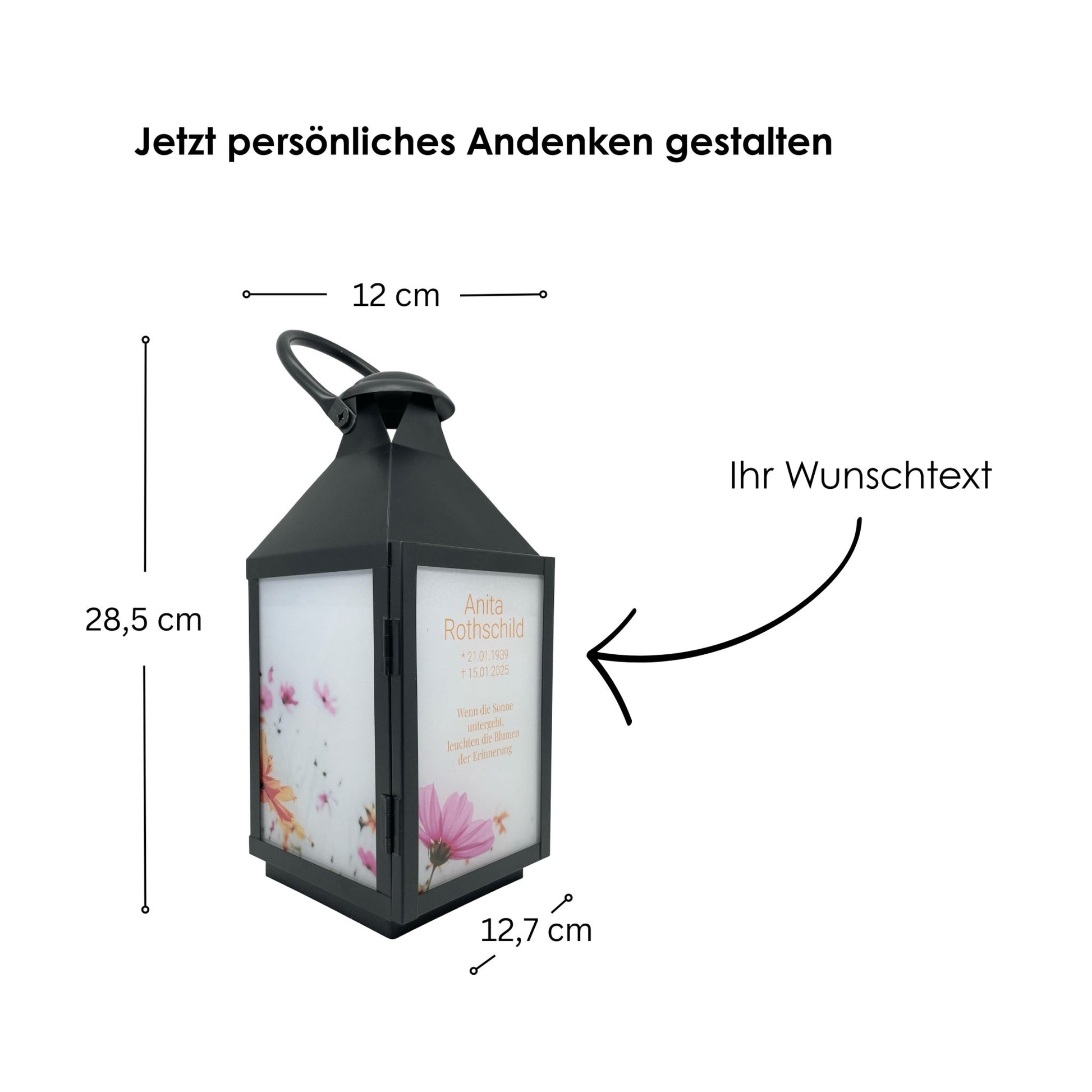 Grablaterne Blumenwiese kreuzkreativ 