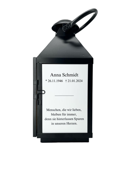 Grablaterne mit Foto und Spruch - kreuzkreativ