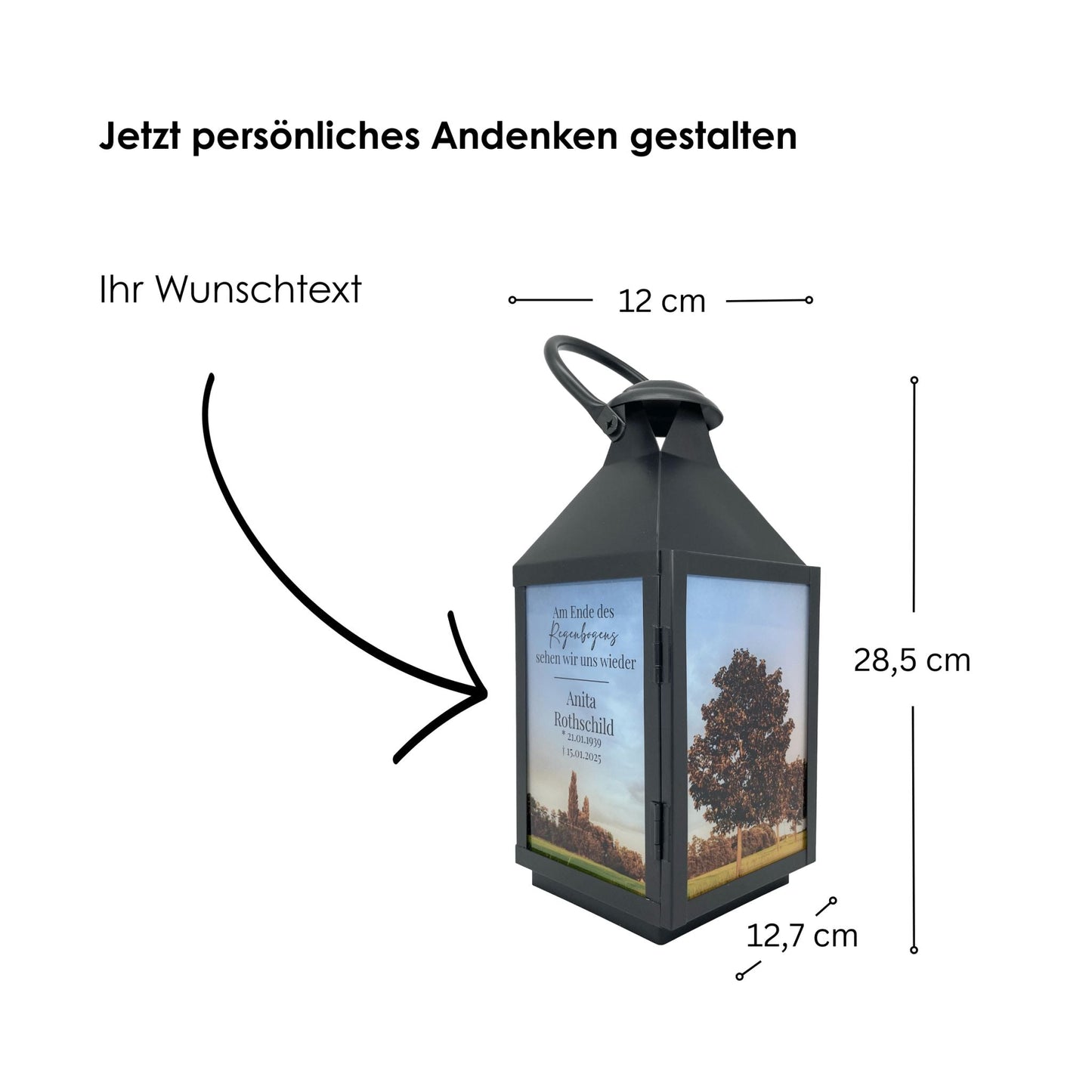Grablaterne Regenbogen - kreuzkreativ