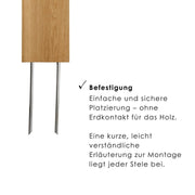 Grabstele aus Eiche mit Edelstahlplatte kreuzkreativ 