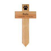 Tier-Grabkreuz aus Holz mit Namen kreuzkreativ 