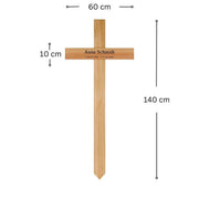 XL Grabkreuz aus Holz mit Namen kreuzkreativ 